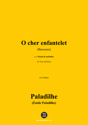 Paladilhe-O cher enfantelet(Berceuse),in G Major
