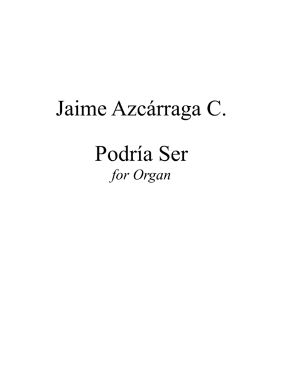 Podría Ser Podría Ser Organ Solo scores gallery preview page 1