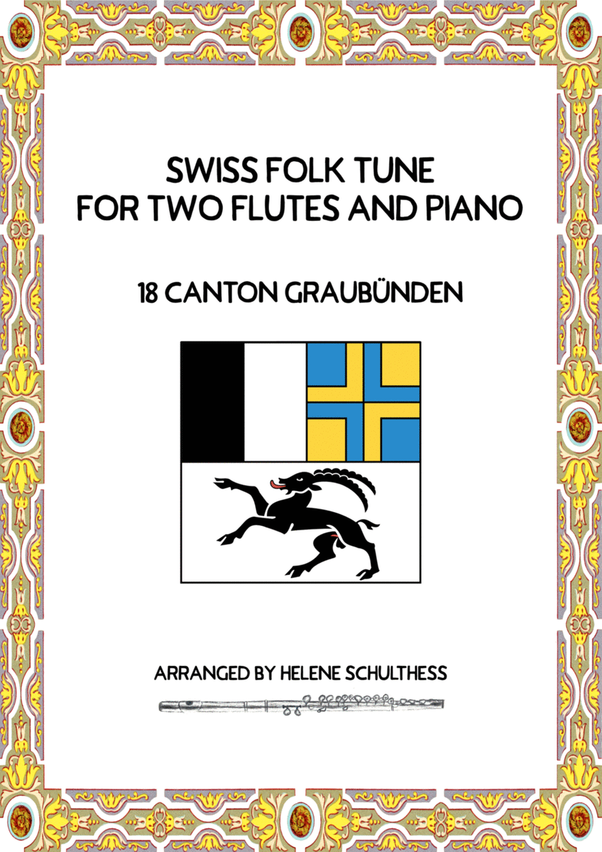 Swiss Folk Dance for two flutes and piano – 18 Canton Graubünden – Kontratanz image number null