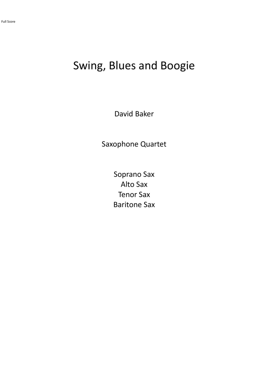 Swing, Blues and Boogie Swing, Blues and Boogie Set of Parts scores gallery preview page 1