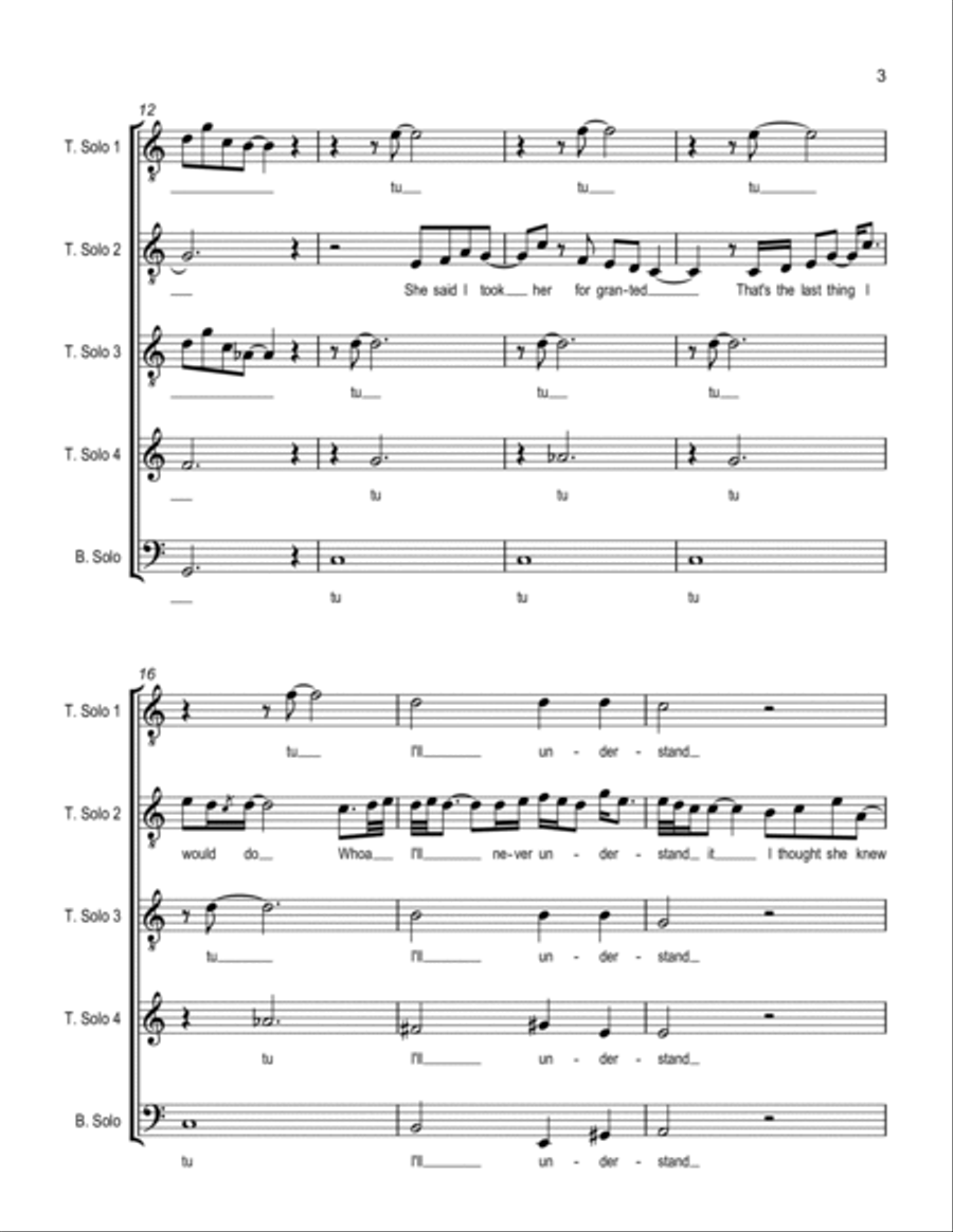 I Thought She Knew A Cappella scores gallery preview page 3