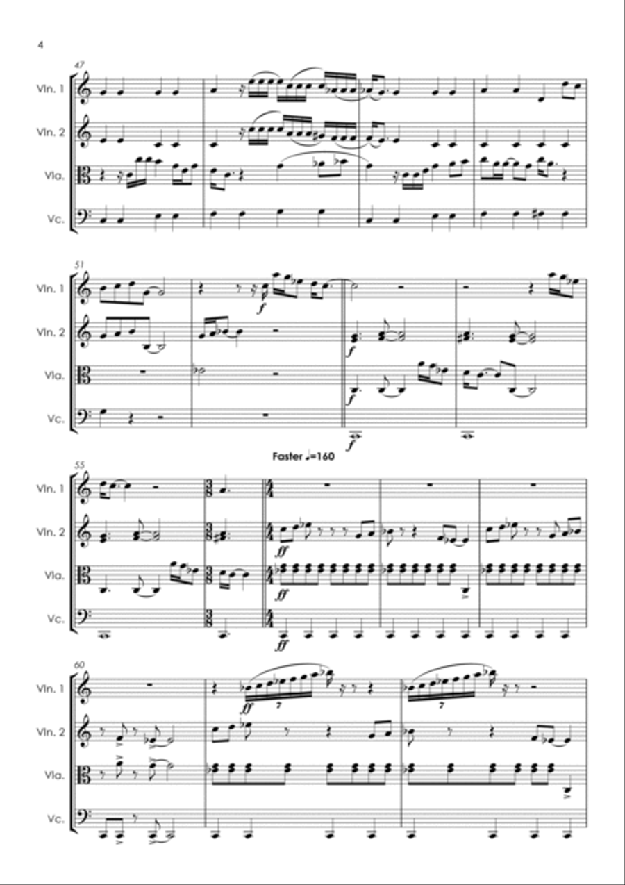 Live And Let Die String Quartet scores gallery preview page 6