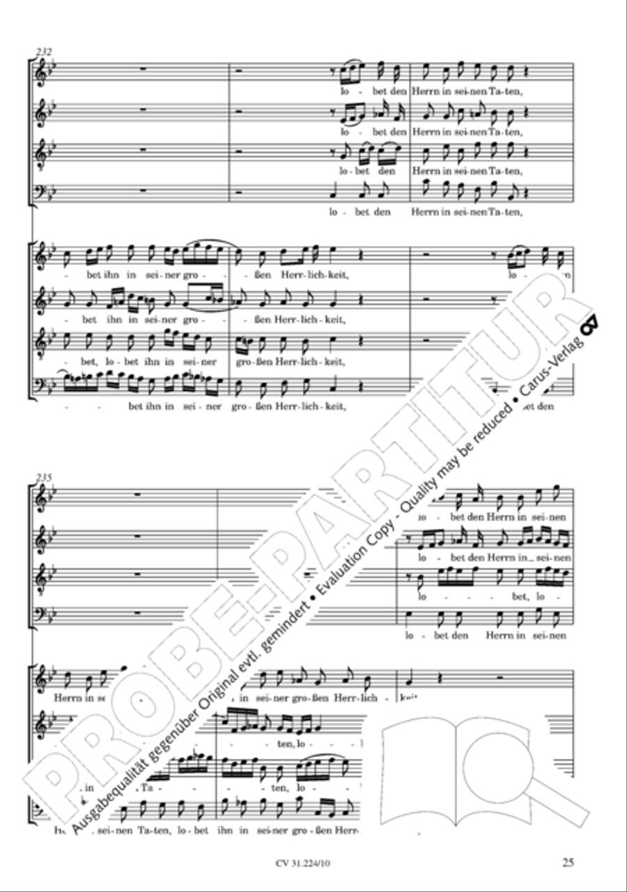 The complete motets (without Bc) Choir scores gallery preview page 32