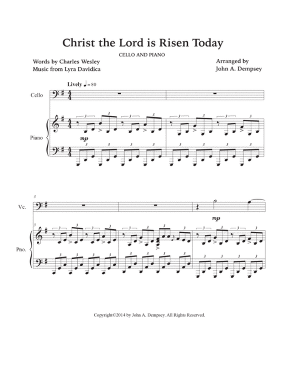Christ the Lord is Risen Today (Cello and Piano) image number null