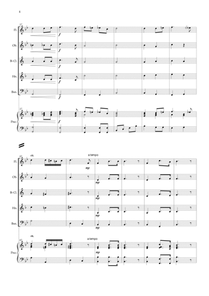 Wedding March (Wagner) Woodwing Quintet Piano image number null