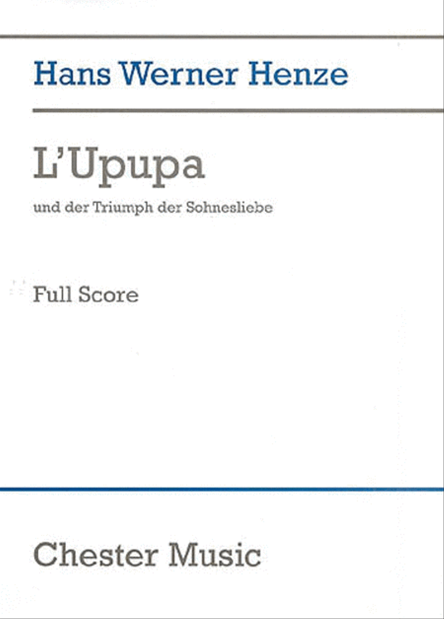 Hans Werner Henze: L'Upupa Und Der Triumphe Der Sohnesliebe (Score) Score scores gallery preview page 1