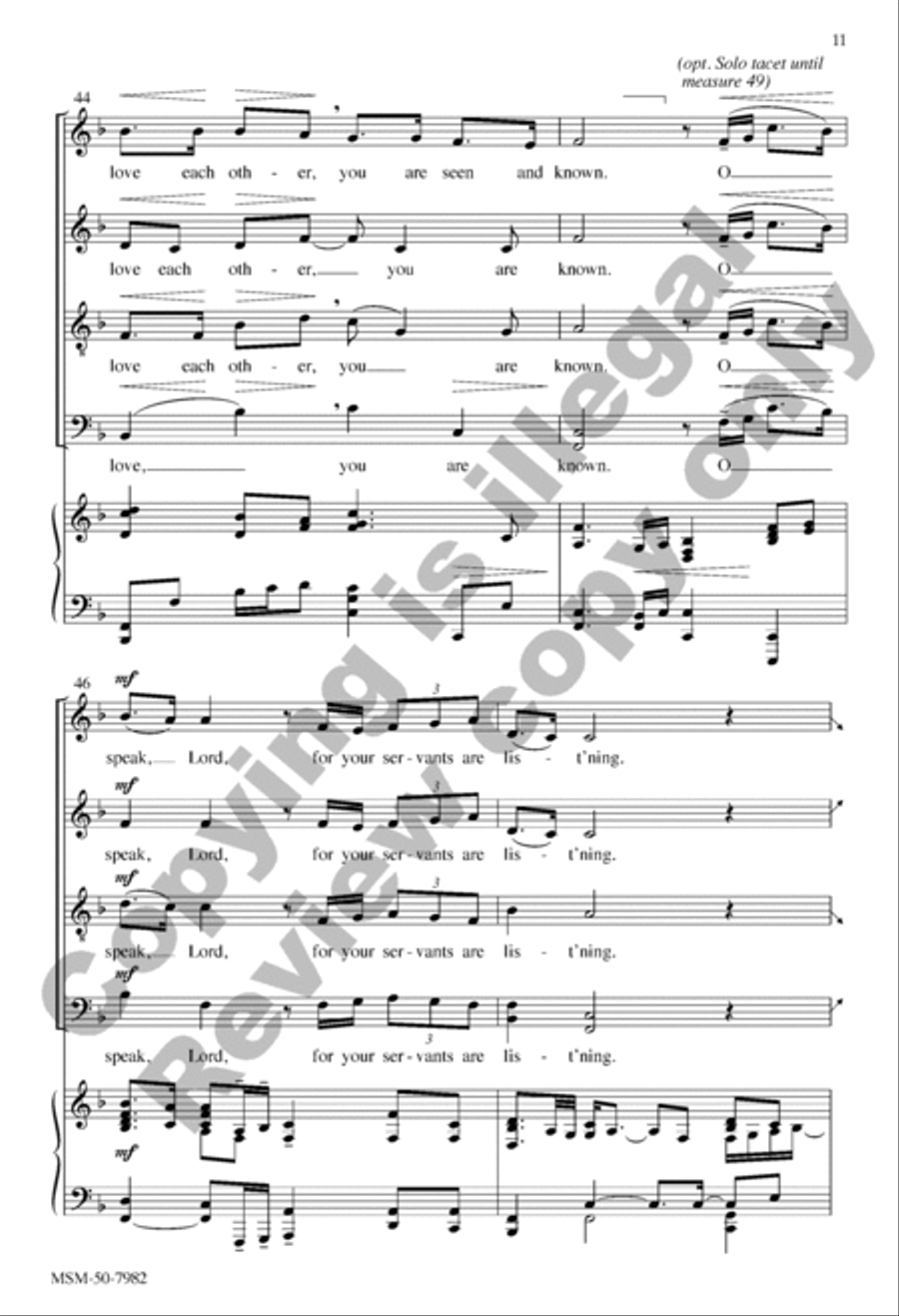 Speak, Lord 4-Part scores gallery preview page 11
