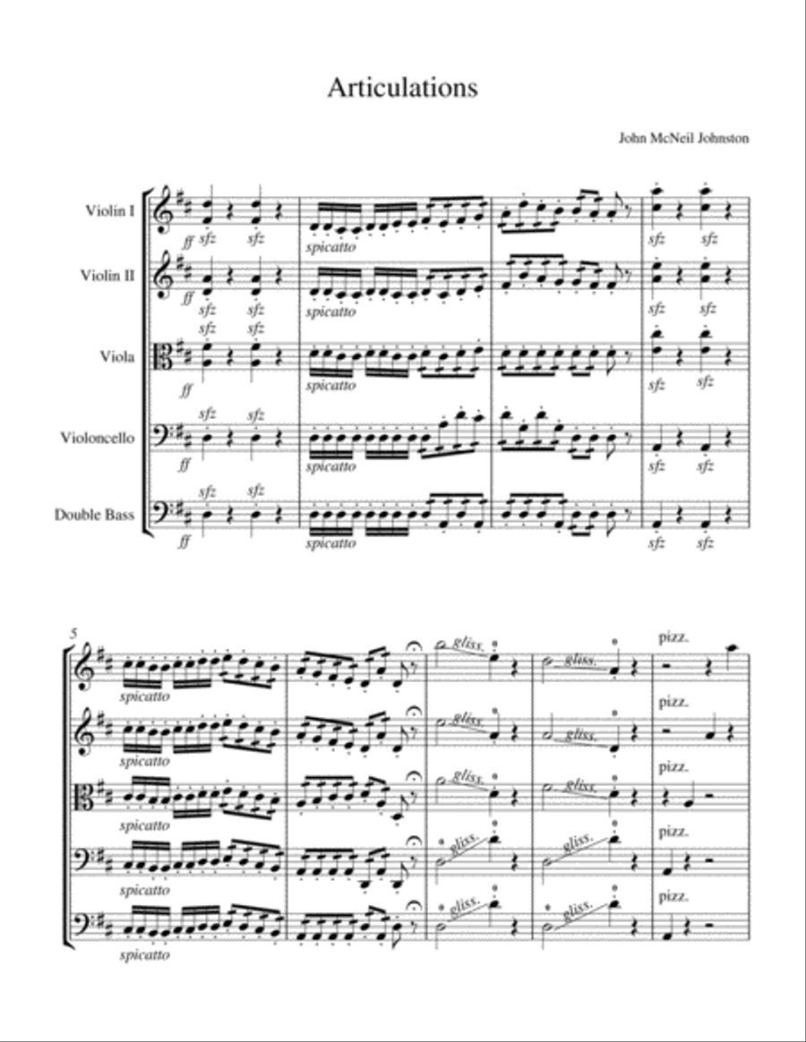 Articulations - Score String Orchestra scores gallery preview page 3
