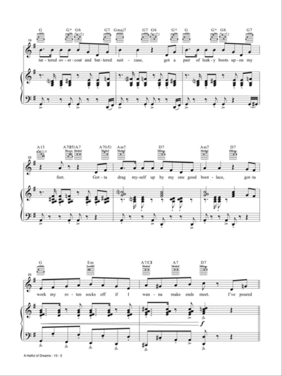 A Hatful of Dreams (from Wonka) Piano, Vocal, Guitar scores gallery preview page 3