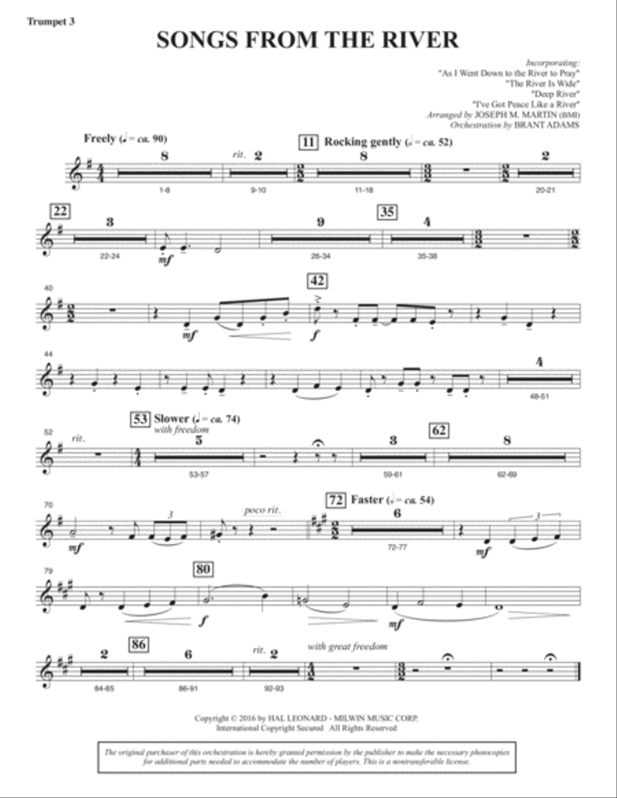 Sacred Places - Bb Trumpet 3 Choir scores gallery preview page 2
