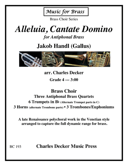 Alleluia, Cantate Domino for Antiphonal Brass Choir image number null