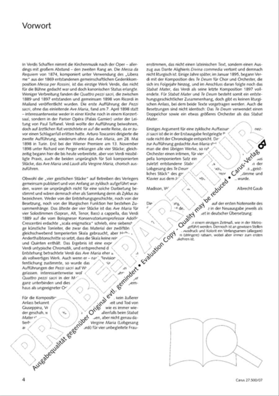 Quattro pezzi sacri Orchestra scores gallery preview page 5