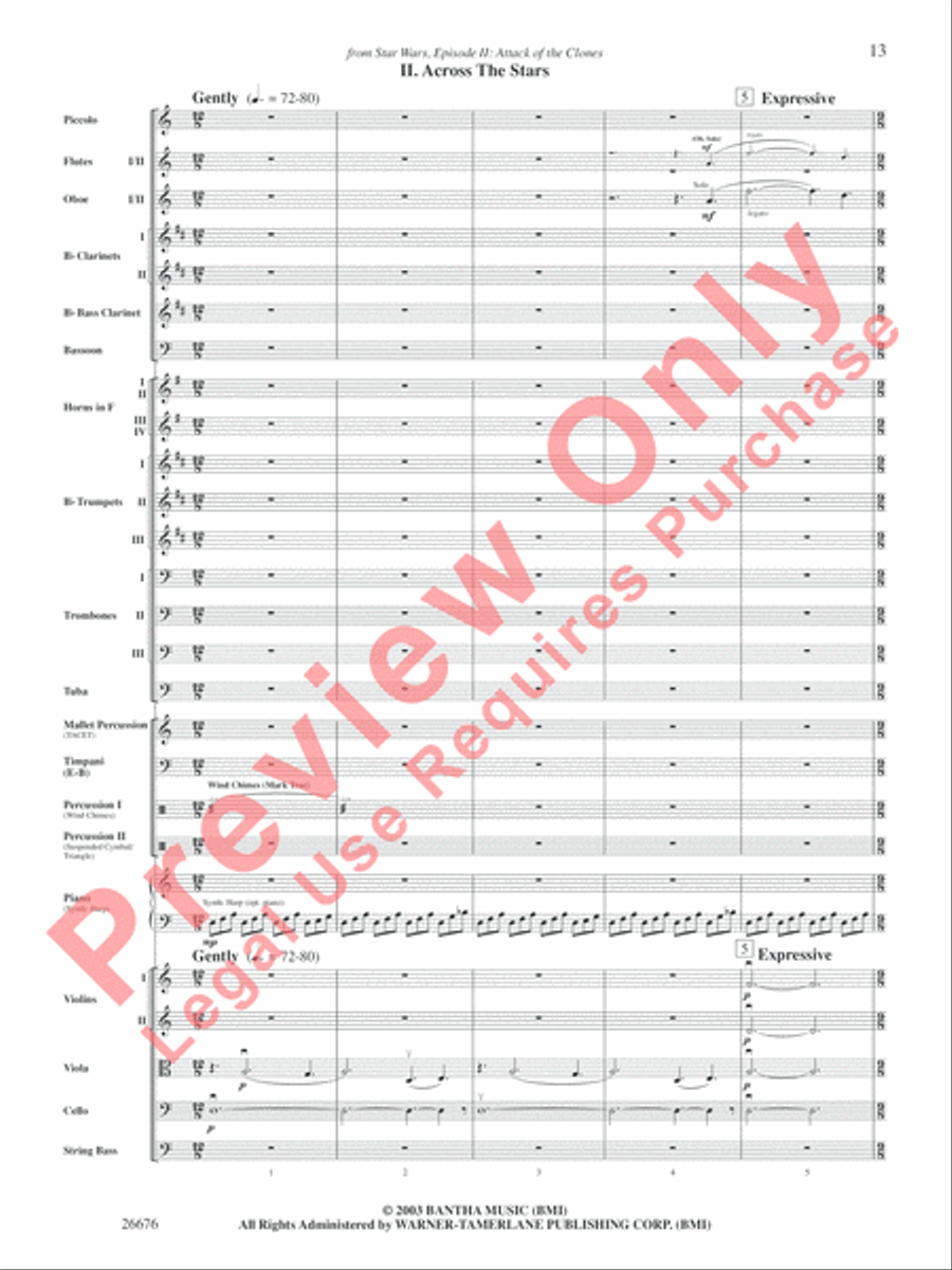 Star Wars Epic -- Part I, Suite from the Full Orchestra scores gallery preview page 14