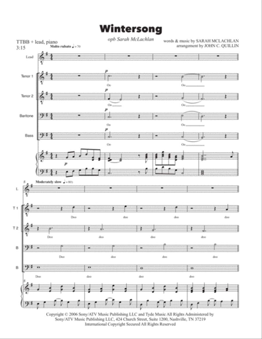Wintersong TTBB scores gallery preview page 1