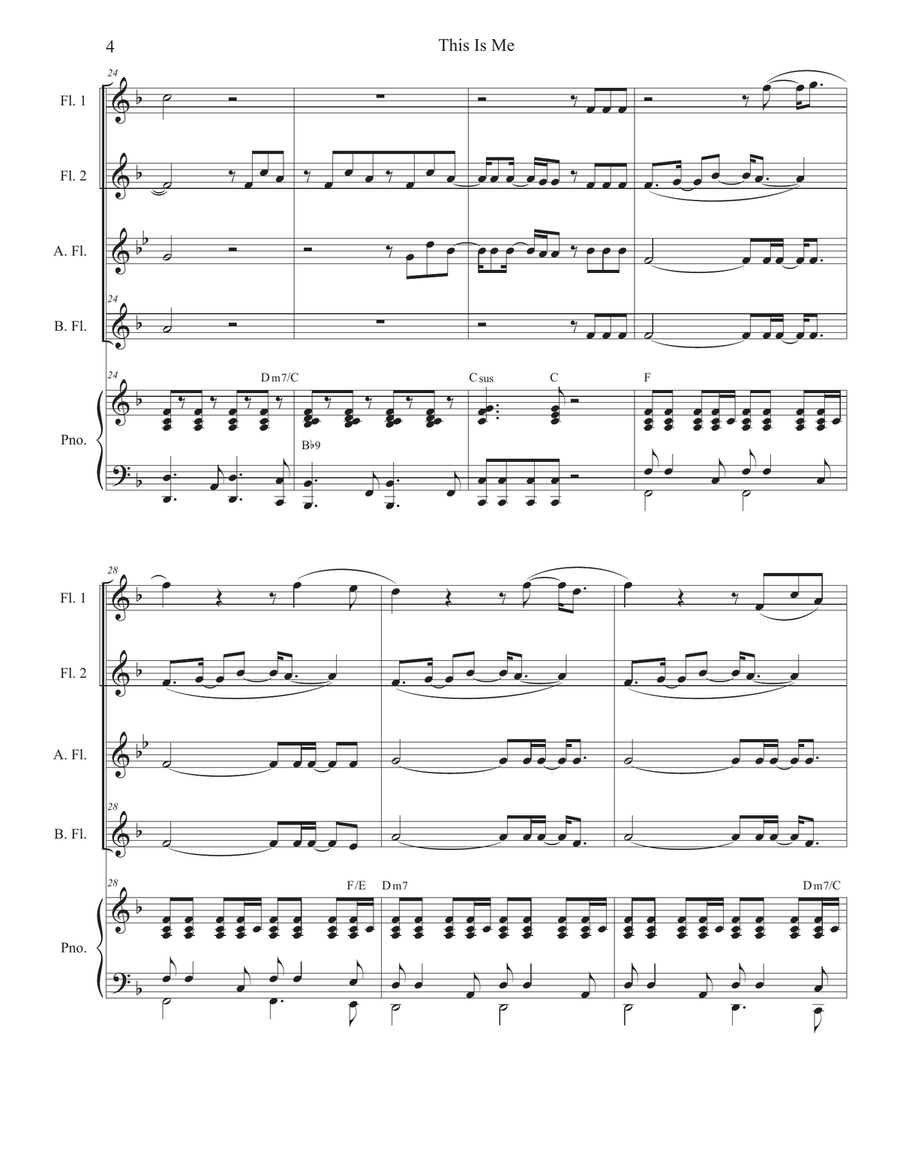 This Is Me This Is Me Woodwind Ensemble scores gallery preview page 4