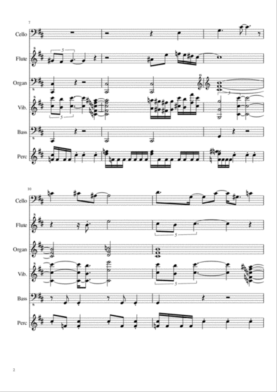 Angry Space Monkey Angry Space Monkey Percussion Ensemble scores gallery preview page 2