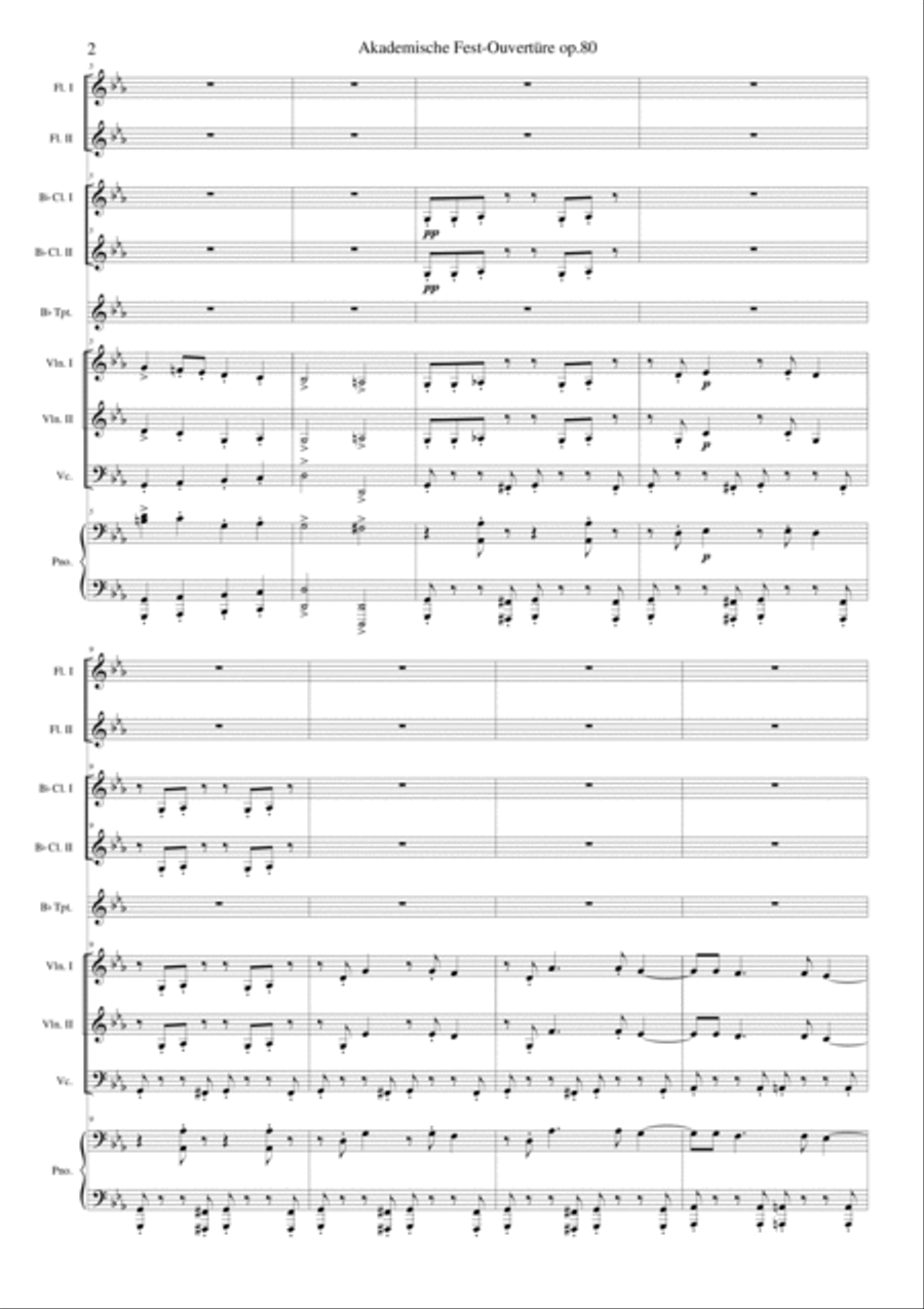 Academic Festival Overture Orchestra scores gallery preview page 2