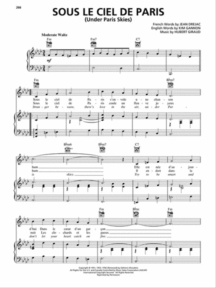 The Big Book of French Songs Piano, Vocal, Guitar scores gallery preview page 8