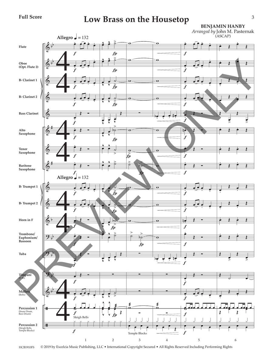 Low Brass on the Housetop Concert Band scores gallery preview page 4