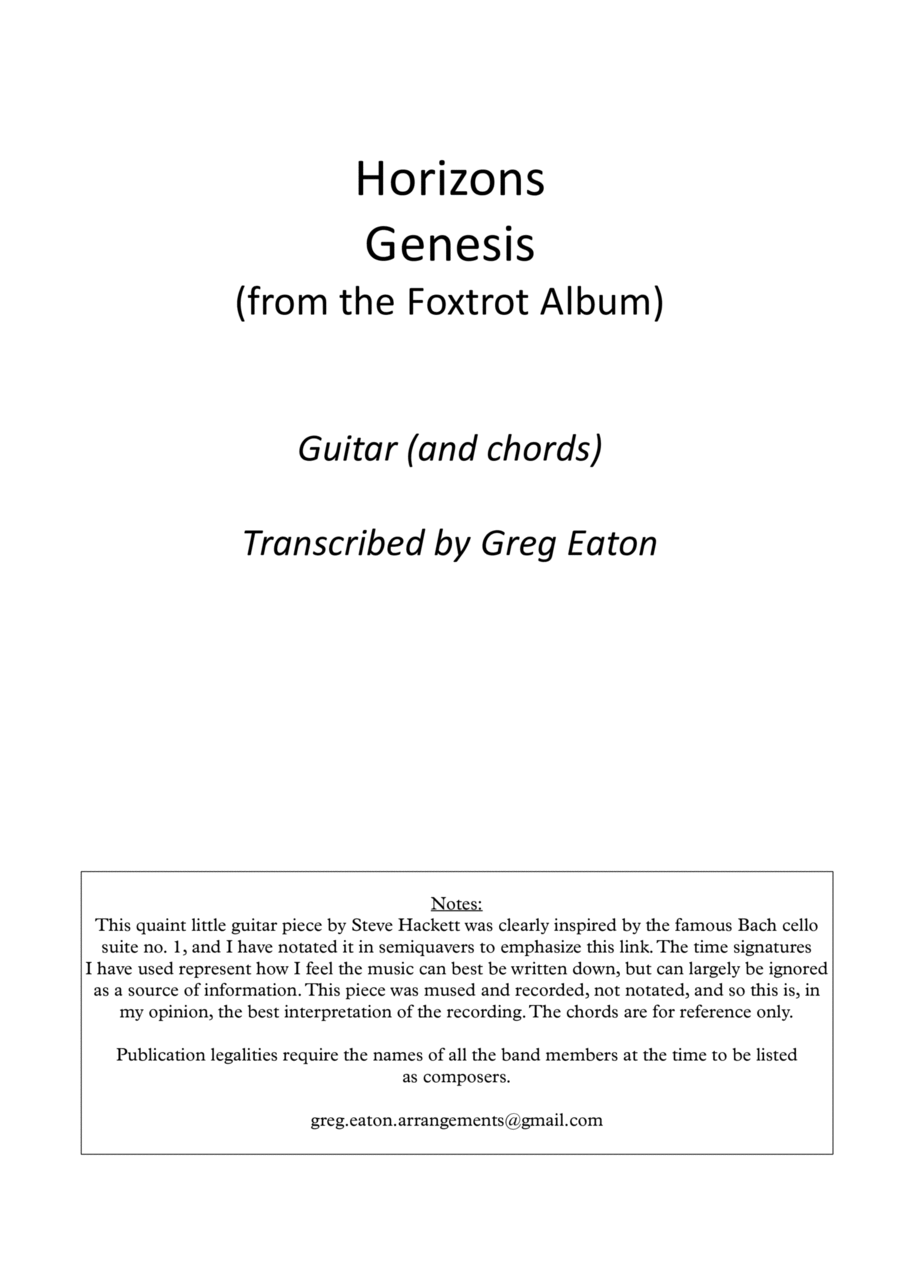 Horizons Acoustic Guitar scores gallery preview page 1