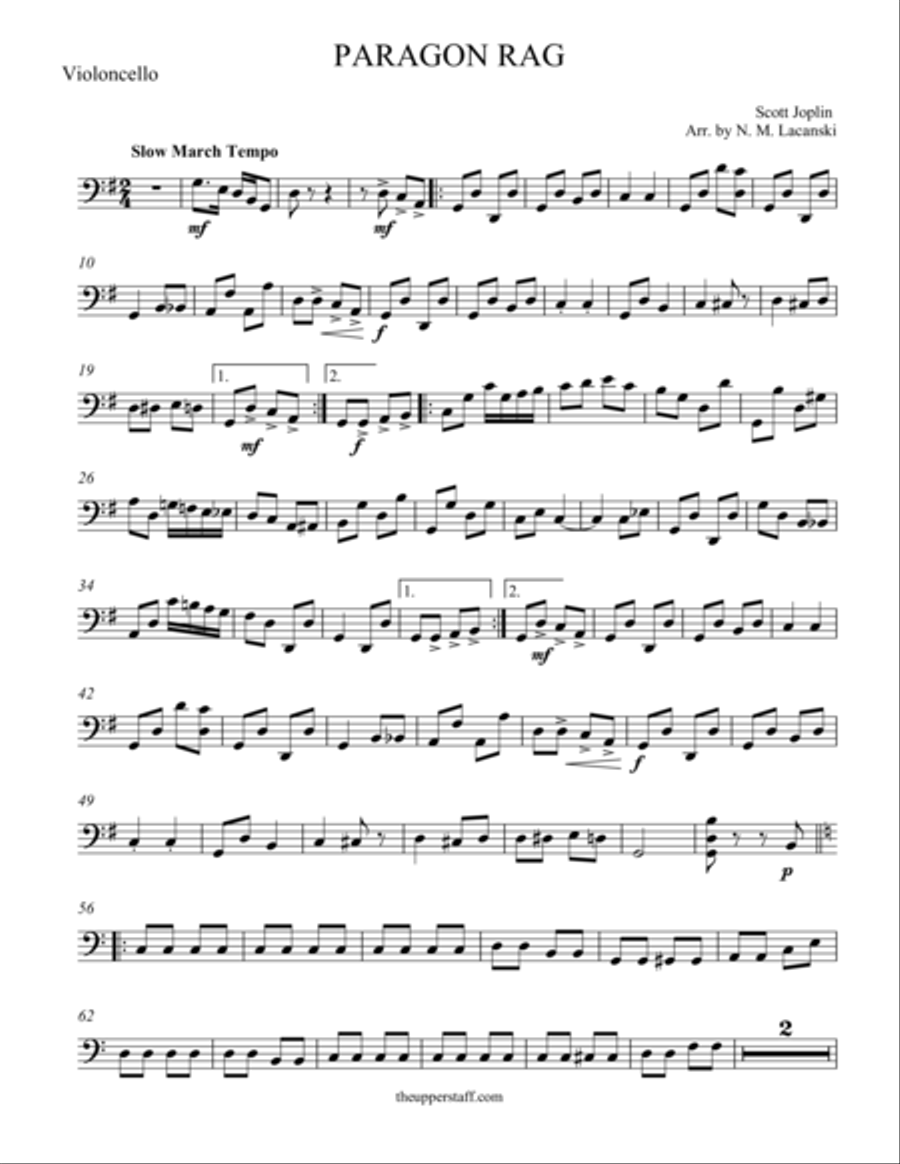 Paragon Rag String Quartet scores gallery preview page 1