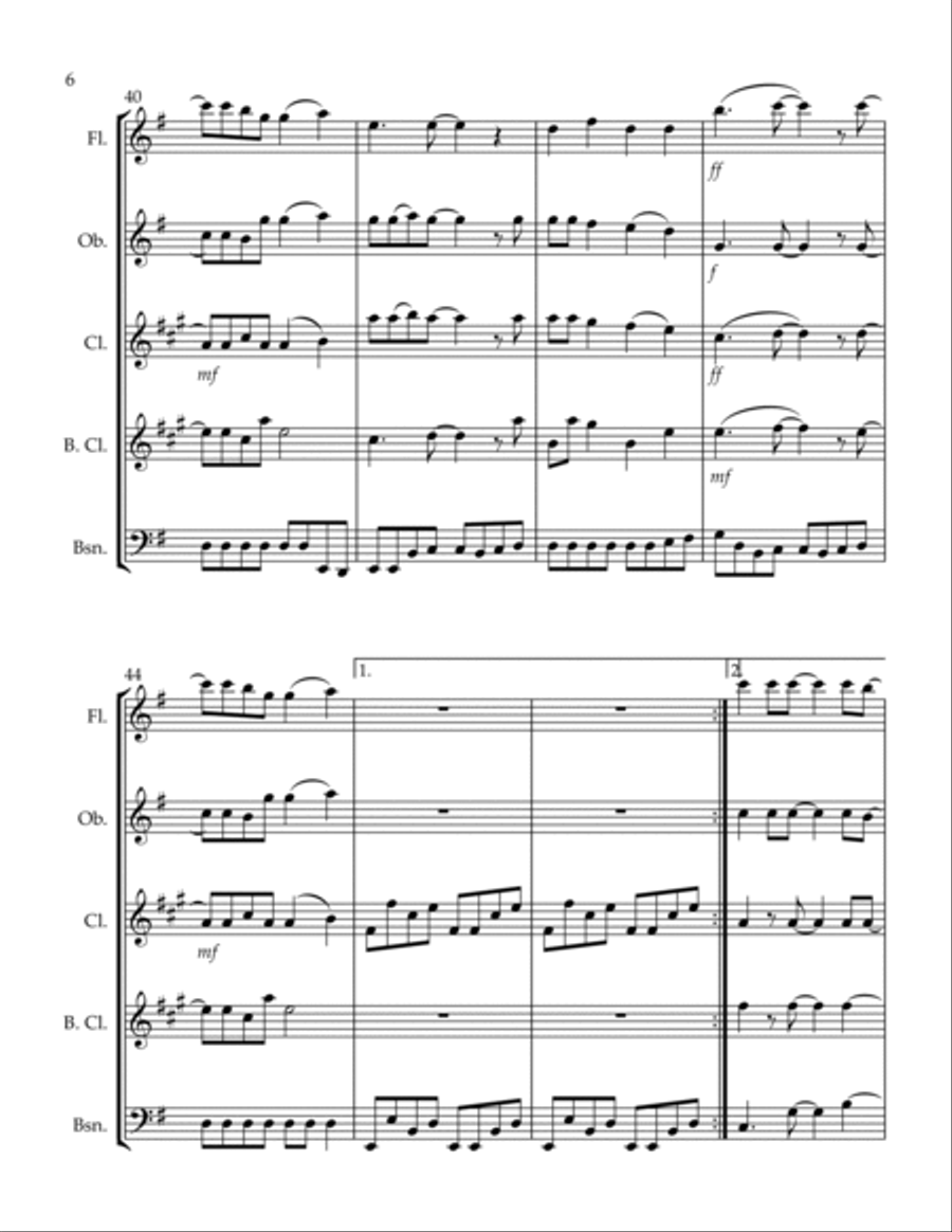Livin' On A Prayer Livin' On A Prayer Woodwind Quintet scores gallery preview page 6