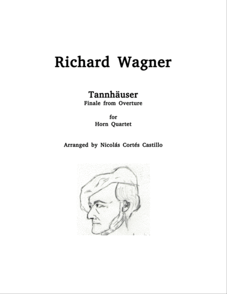 Richard Wagner - Tannhäuser (Pilgrim's Chorus) for Horn Quartet French Horn Quartet scores gallery preview page 1