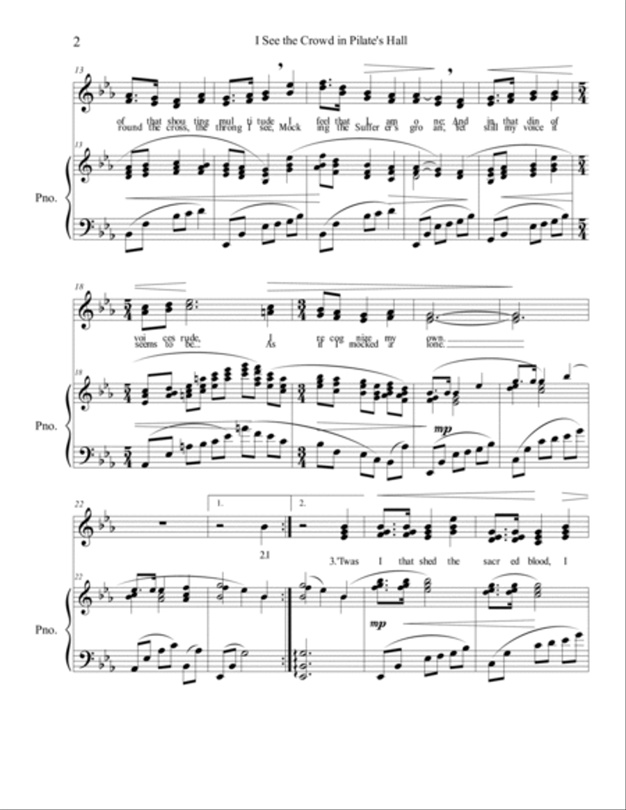 I See the Crowd in Pilate's Hall Women's Choir scores gallery preview page 3
