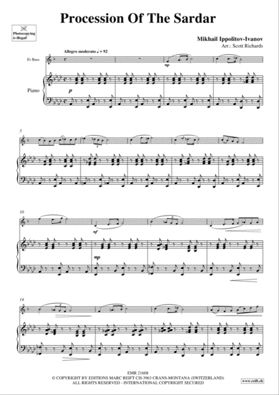 Procession Of The Sardar Voice Solo scores gallery preview page 3