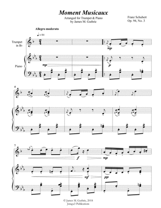 Schubert: Moment Musicaux for Trumpet & Piano