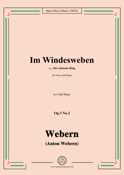 Webern-Im Windesweben,Op.3 No.2,in A flat Major image number null