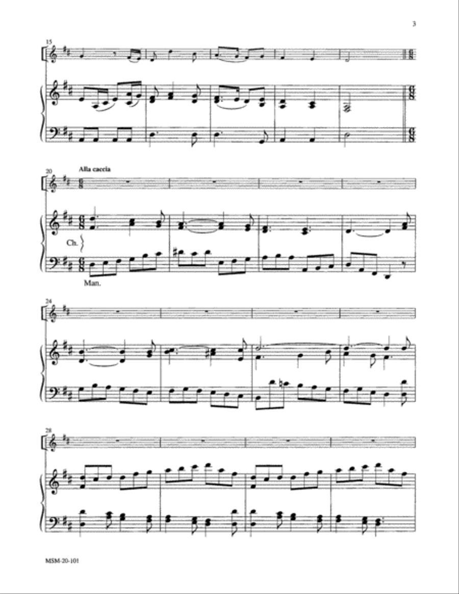 Two Festive Christmas Settings for Trumpet and Organ Trumpet scores gallery preview page 2