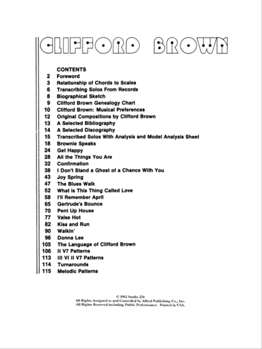 The Jazz Style of Clifford Brown Cornet scores gallery preview page 2