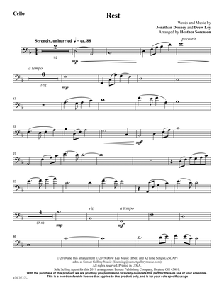 Rest - Cello Part (Digital Download)