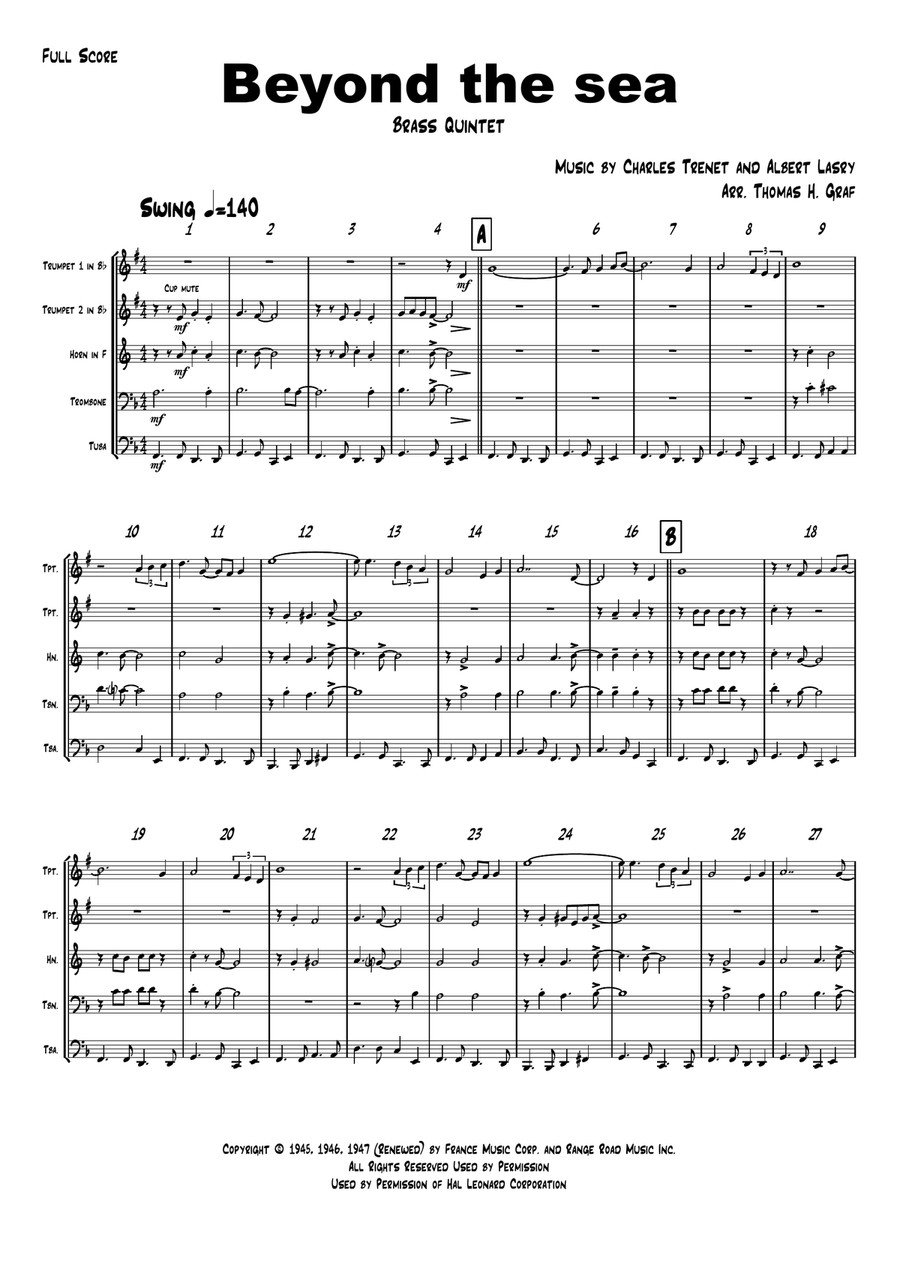 Beyond The Sea Brass Ensemble scores gallery preview page 2