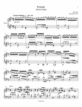Prelude (on "Silent Night"), op. 3, #1