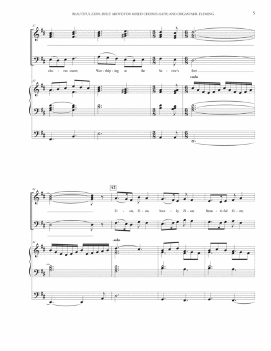 Beautiful Zion, Built Above 4-Part scores gallery preview page 6