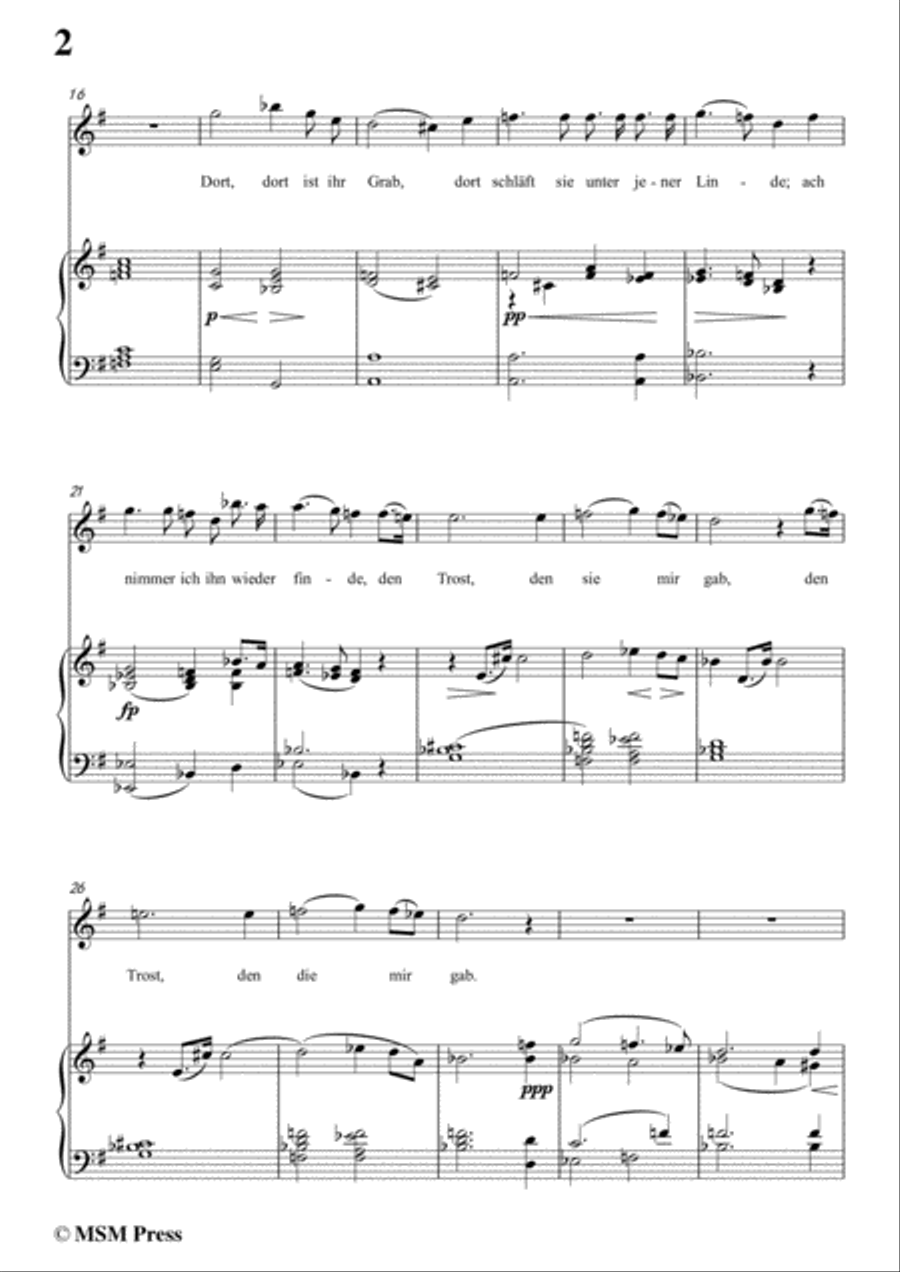 Schubert-Ihr Grab,in G Major,D.736,for Voice and Piano Voice Solo scores gallery preview page 4