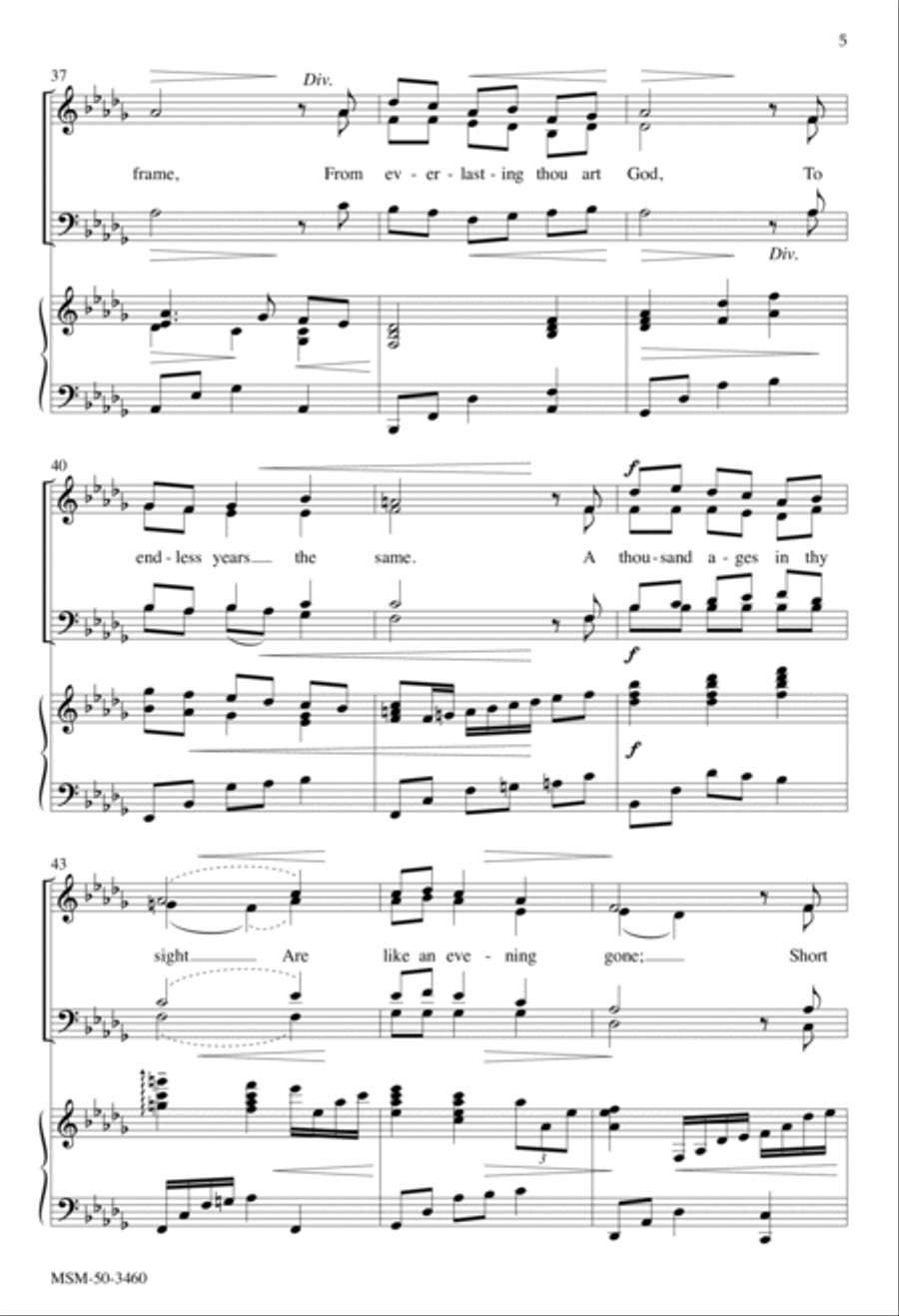 O God, Our Help in Ages Past 4-Part scores gallery preview page 4