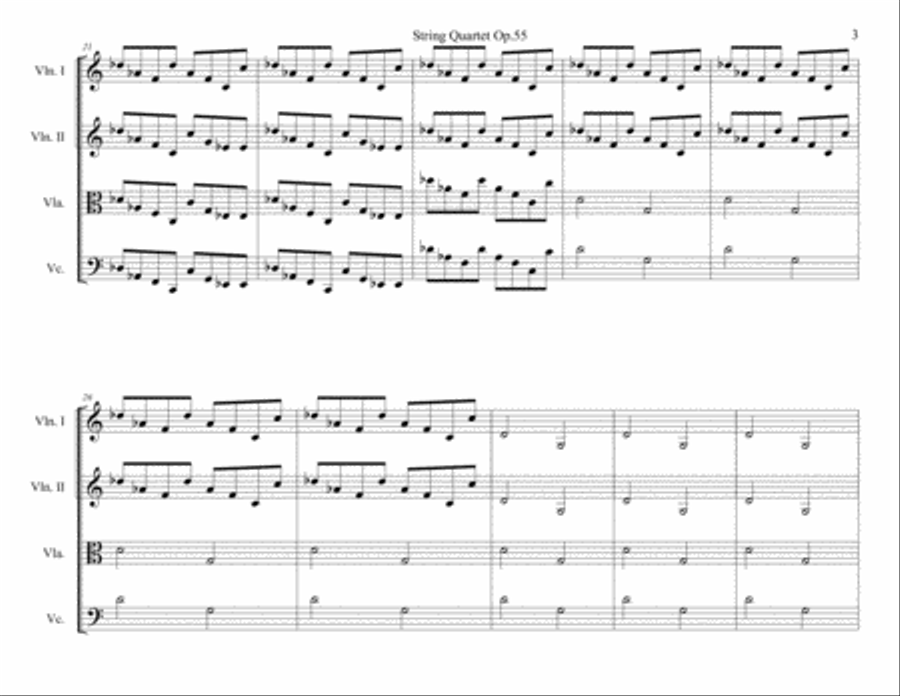 string quartet opus 55 string quartet opus 55 String Quartet scores gallery preview page 3
