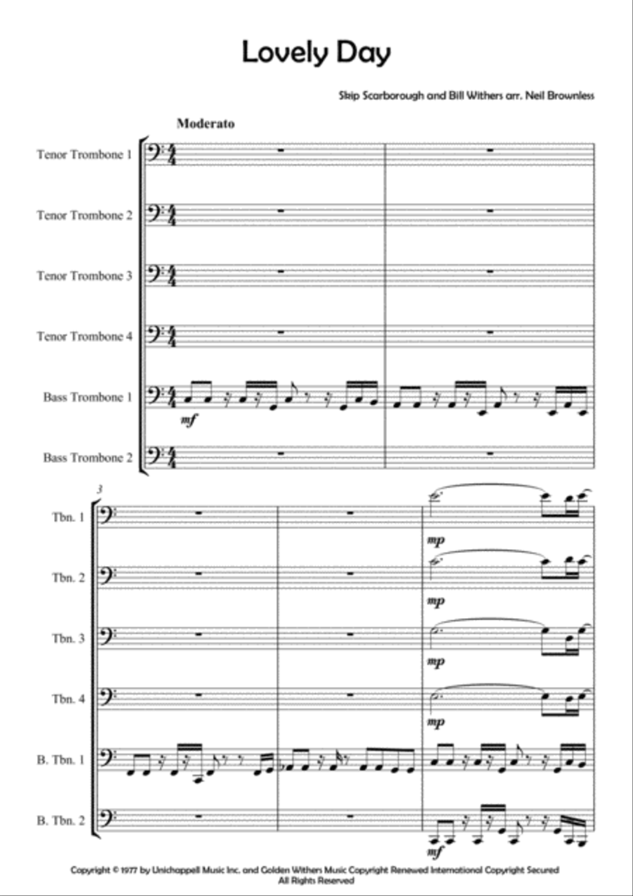 Lovely Day Brass Ensemble scores gallery preview page 2