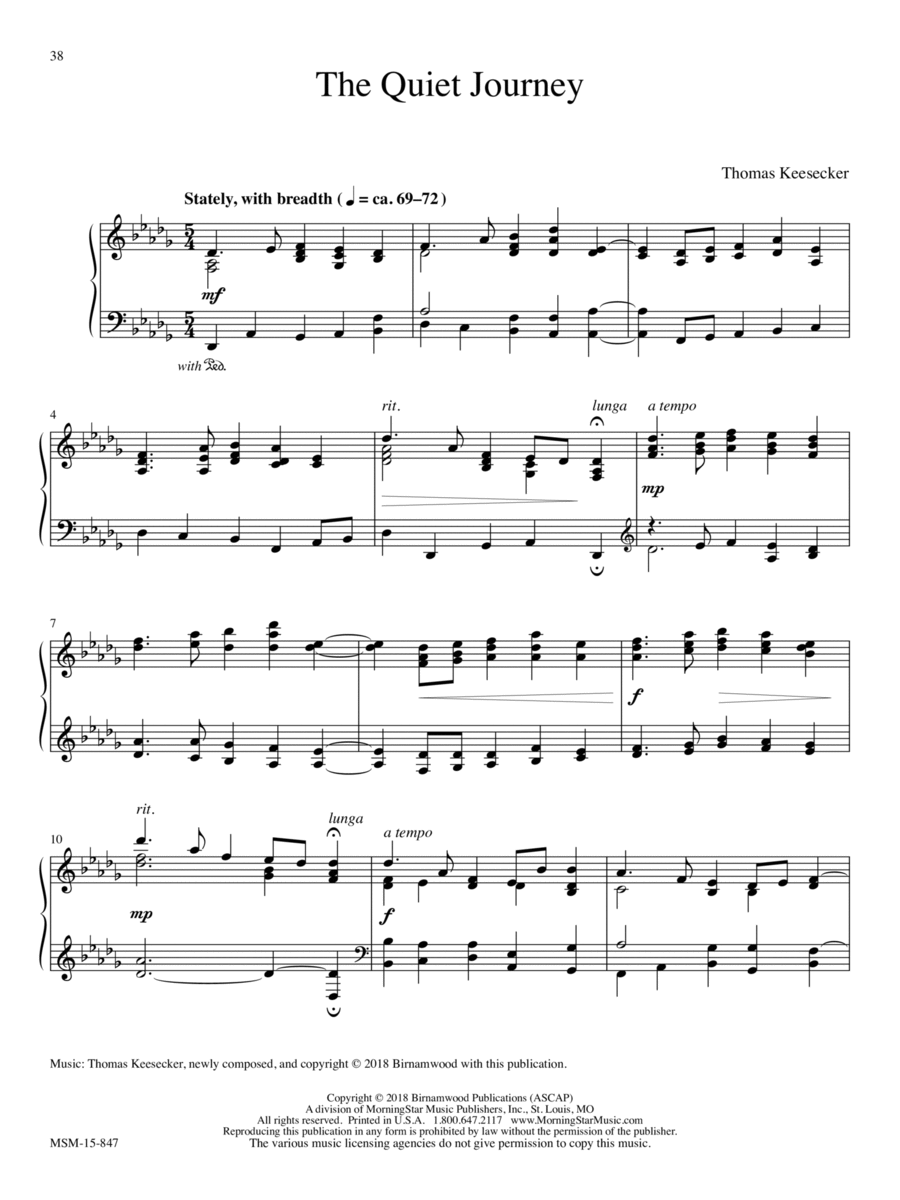 The Quiet Journey The Quiet Journey Piano Solo scores gallery preview page 1