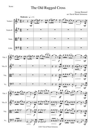 The Old Rugged Cross (original version) String Quartet