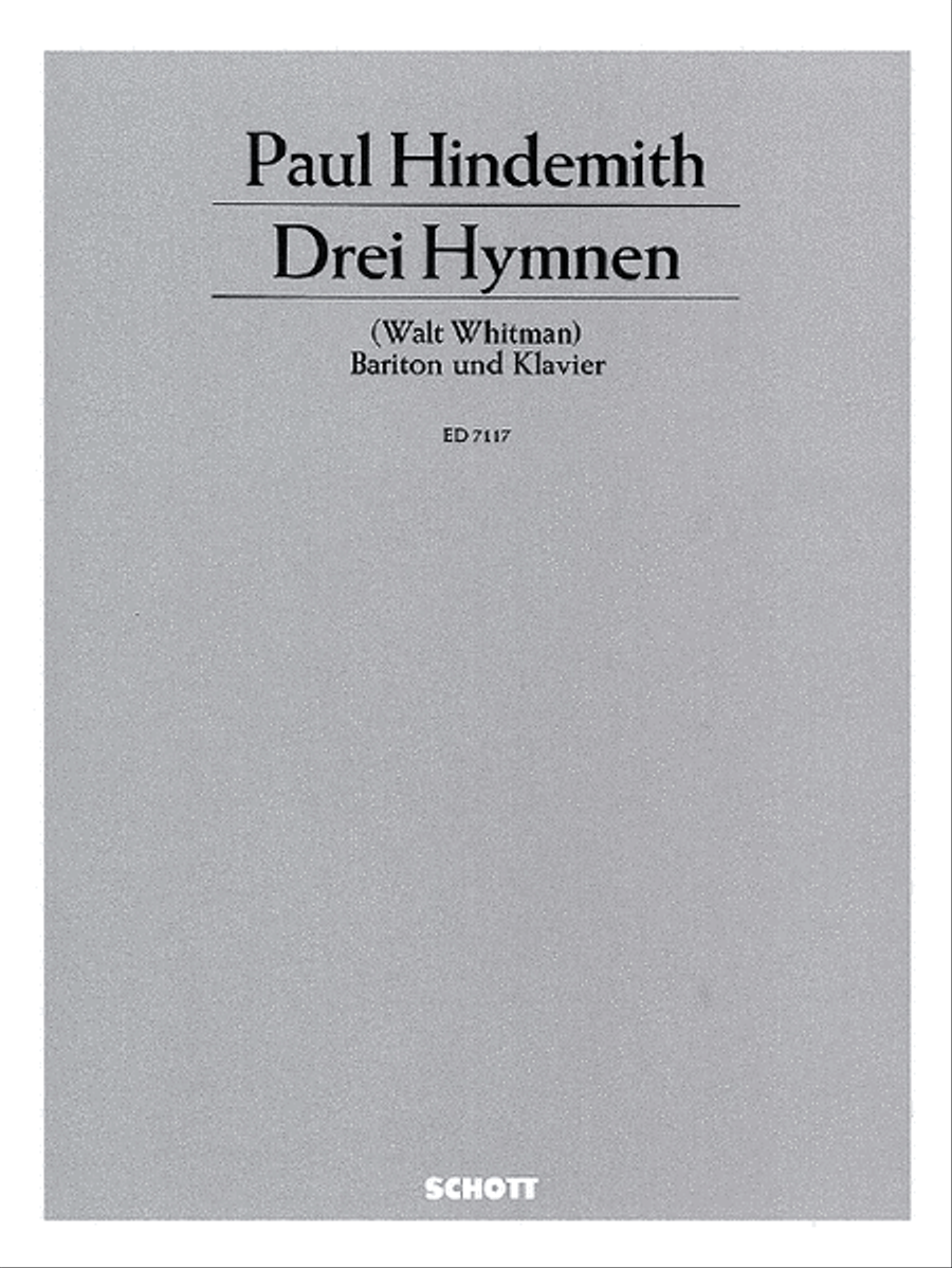 Drei Hymnen Op. 14 Baritone Voice scores gallery preview page 1