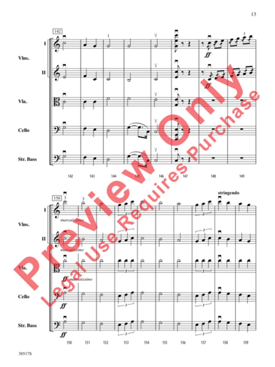 Serenade for Strings String Orchestra scores gallery preview page 6