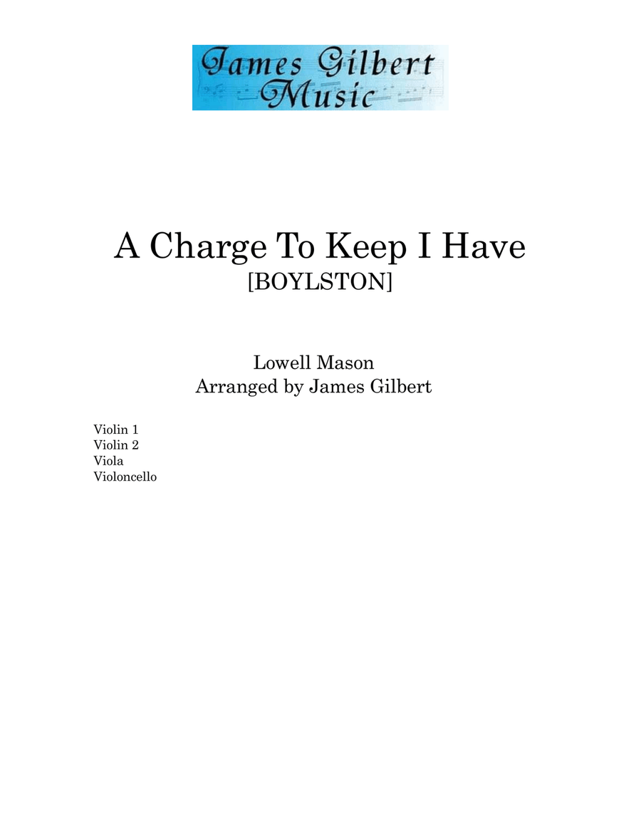 A Charge To Keep I Have String Quartet scores gallery preview page 1