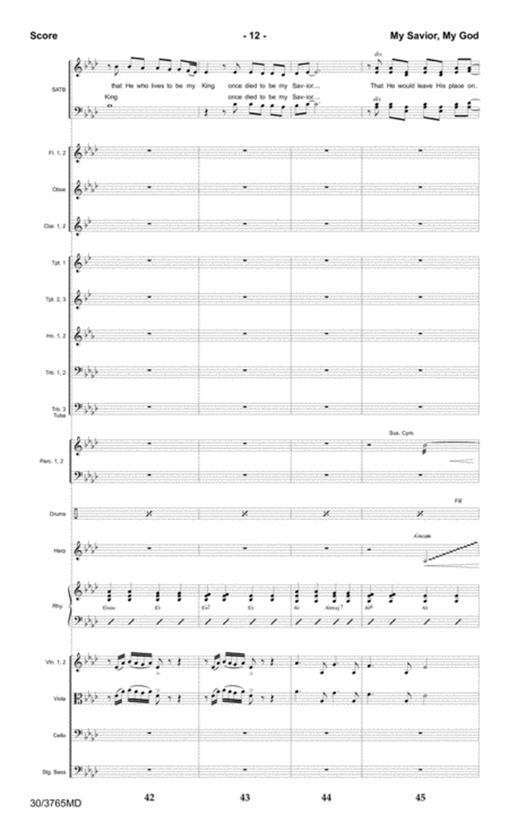 My Savior, My God - Orchestral Score and CD with Printable Parts