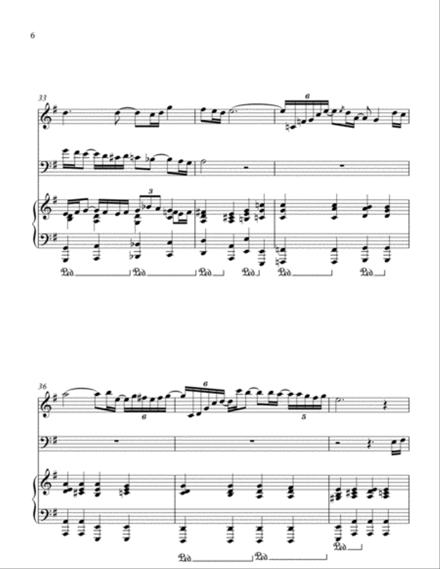 Meditation, for Clarinet, Cello and Piano Clarinet scores gallery preview page 6
