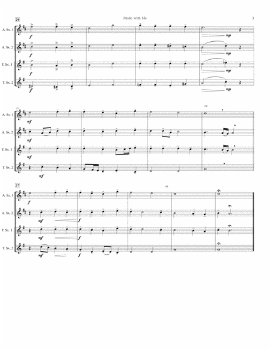 Abide With Me Woodwind Quartet scores gallery preview page 3
