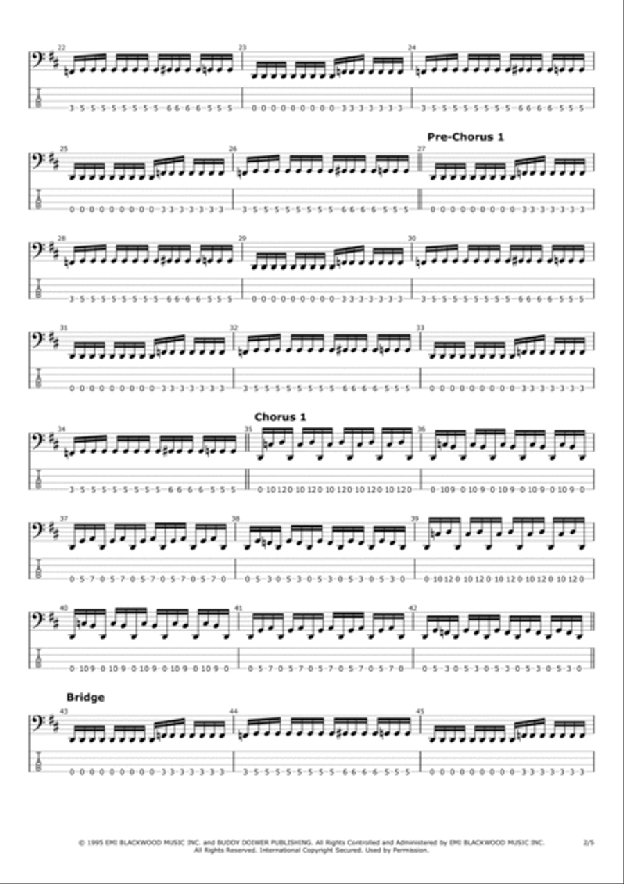 Hey Man Nice Shot Bass Guitar scores gallery preview page 2